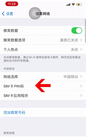 九湖镇苹果14维修网分享如何给iPhone14的SIM卡设置密码 